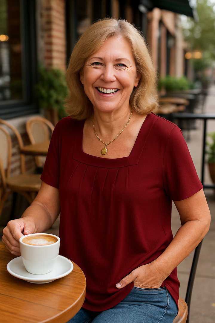 COLLEEN | Pleated Comfort Top - Everyday confidence